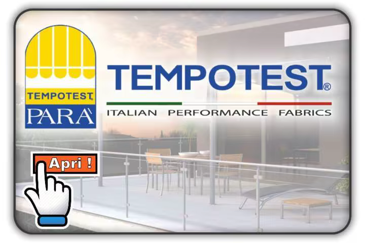 Catalogo tende da sole Tempotest La Spezia - Tessuti PET e Acrilico